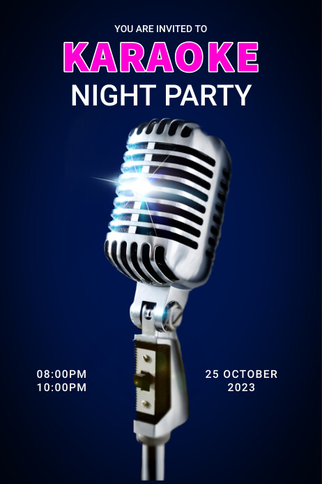 Karaoke Template PosterMyWall
