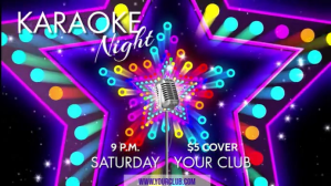 Noir Karaoke Night Digital Display Template