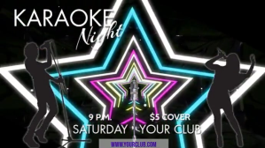 Black Karaoke Night Event Digital Display Template