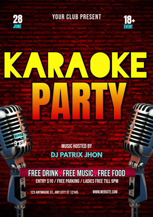 Karaoke A4 template