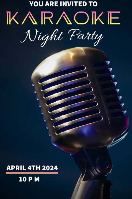 Karaoke Template PosterMyWall