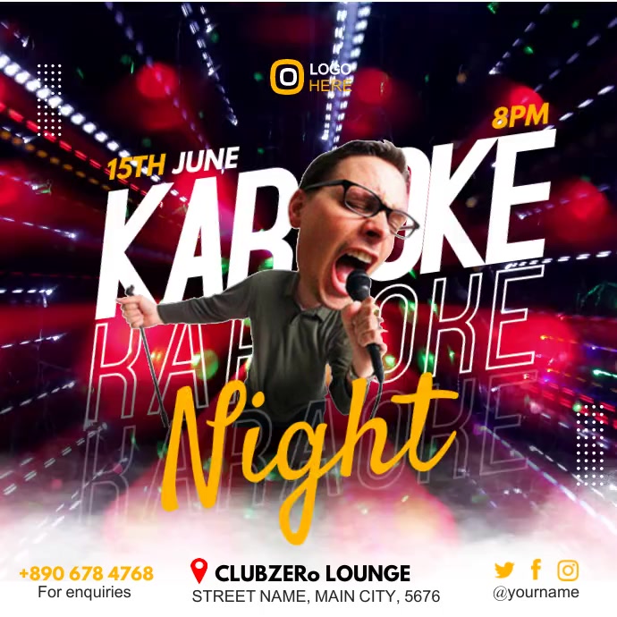 karaoke Template | PosterMyWall