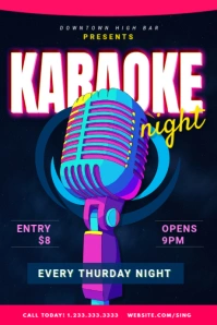 Karaoke Tumblr Graphic template
