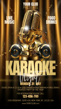 Negro karaoke night งานแสดงผลงานแบบดิจิทัล Template