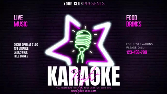 Karaoke Display Template | PosterMyWall