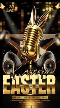 Karaoke Easter Affichage numérique (9:16) template