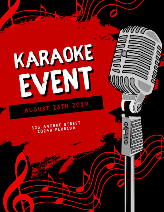 Karaoke Event Flyer Template PosterMyWall