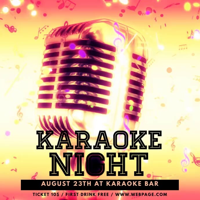 Plantilla de Publicitario de Video de Evento de Karaoke | PosterMyWall