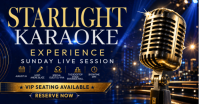 Violet Karaoke Event delt Facebook-billede Template