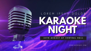 Karaoke Facebook Video Cover Template Film w tle na Facebooka (16:9)