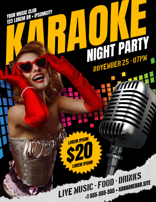 Plantilla de Folleto de Karaoke | PosterMyWall