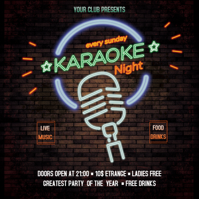 Plantilla de Folleto de Karaoke | PosterMyWall