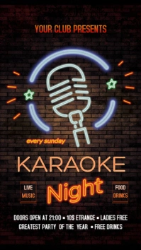 Karaoke Flyer Affichage numérique (9:16) template