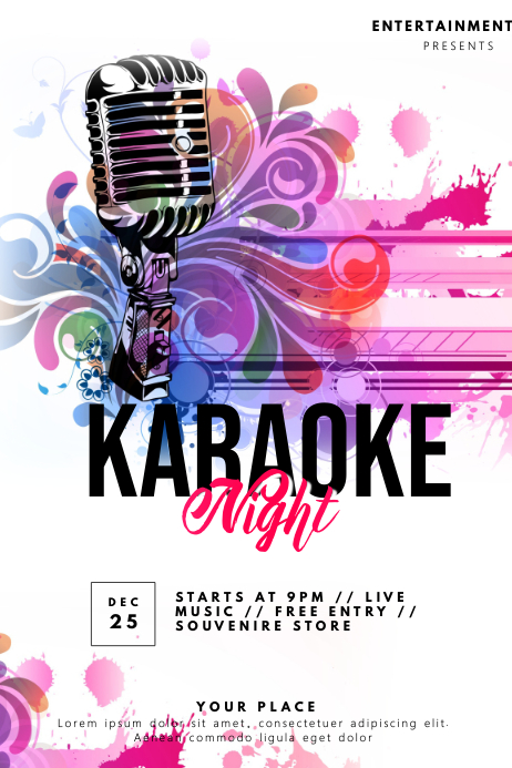 Karaoke Flyer Template Postermywall