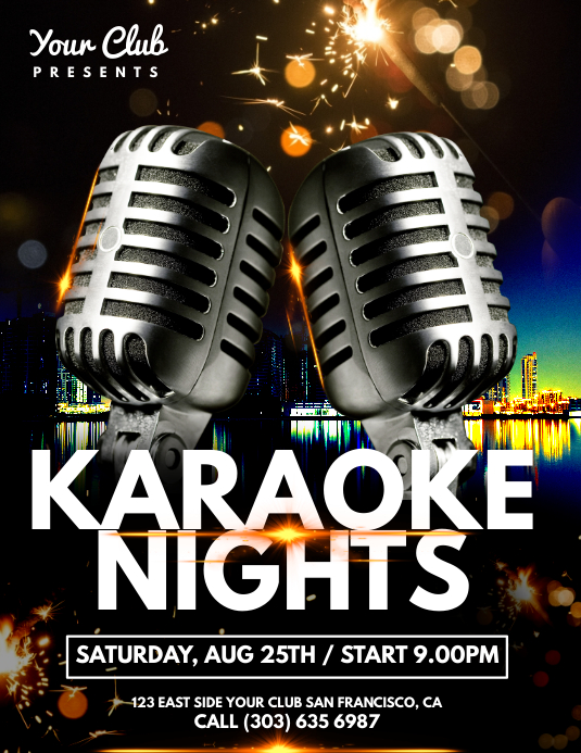 Karaoke Flyer Template PosterMyWall