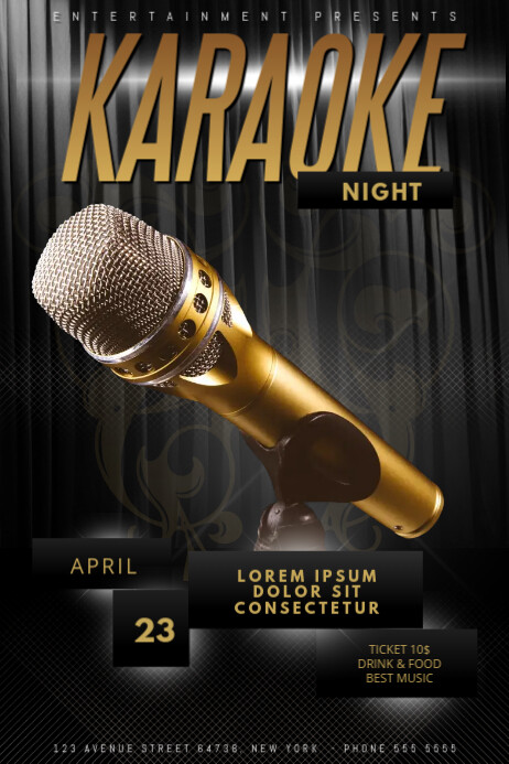Karaoke Flyer Template PosterMyWall