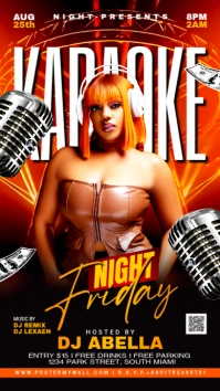 Karaoke flyer template Instagram Story
