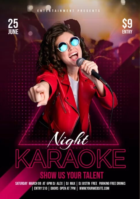 Karaoke flyer video Template | PosterMyWall