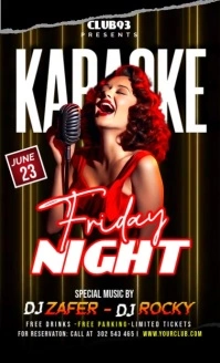 Karaoke  Friday night Party Flyers Legal AS template