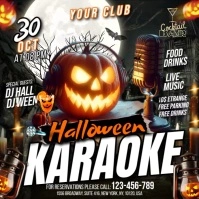 Karaoke Halloween Square template