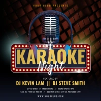 Karaoke Instagram Post, Podcast Talk Show Cuadrado (1:1) template