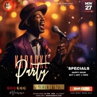 karaoke instagram post Quadrat (1:1) template