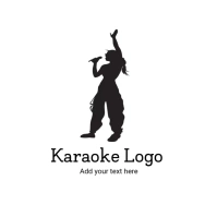 Karaoke logo or singing club logo design temp Logotipo template