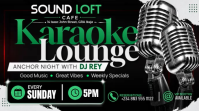 Black Karaoke Lounge Event Thumbnail sa YouTube Template