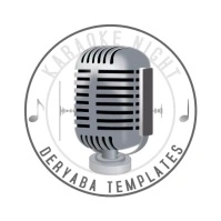 Karaoke Mic Podcast Video Logo Maker template