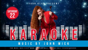 Karaoke Music night, Disco Music Night Blog template