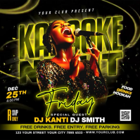 Karaoke Music Night Square (1:1) template