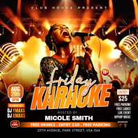 Karaoke Music Night Instagram Post Video template