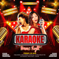 karaoke music night party post design template