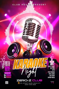 Karaoke Music Night Poster Video template