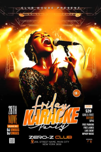 Karaoke Music Night Poster Video template