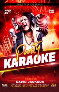 karaoke music party Tabloid template