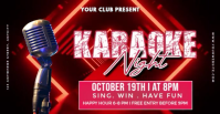 Karaoke Night – Facebook Event Cover (Neon) template