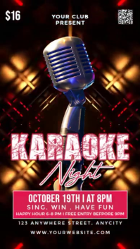 Black Karaoke Night Instagram Story Template
