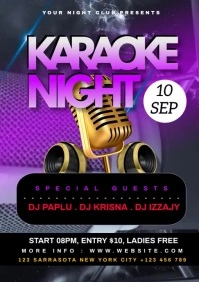 Karaoke Night A1 template
