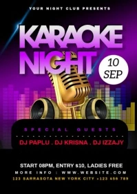 Karaoke Night A2 template