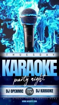 karaoke night ad Instagram Story template
