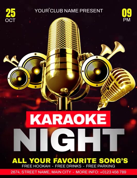 Plantilla de Karaoke Night Ads | PosterMyWall
