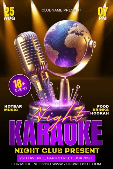 Plantilla de Karaoke Night Ads | PosterMyWall
