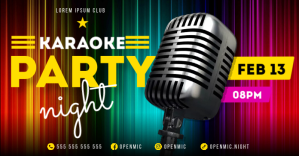KARAOKE NIGHT BANNER Ibinahaging Larawan sa Facebook template