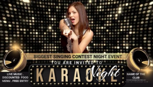 Karaoke Night Blog , Music Night, Music Fest template