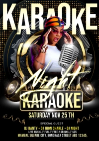 KARAOKE NIGHT A3 template