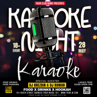 karaoke night Vierkant (1:1) template