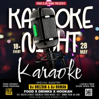 karaoke night Square (1:1) template