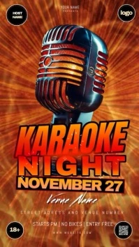 KARAOKE NIGHT Instagram Story template