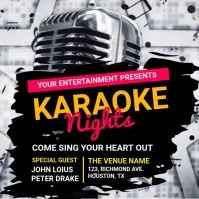 karaoke night Publicación de Instagram template